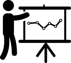 Person In Data Analytics Presentation With A Graphic On A Screen Vinyl Cutting Svg File, Free Vectors File